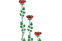 Schablonen für Rosen zeichnen - Drei Röschen