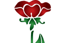 Schablonen für Rosen zeichnen - Große Rose