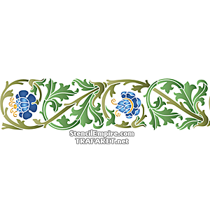 Stilisiertes Blumen 1 (Schablonen für die Bordüren mit Pflanzen)
