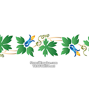 Stilisiertes Blumen 4 (Schablonen für die Bordüren mit Pflanzen)