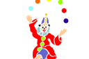 Schablonen für die Raumdekor des Kindes - Kinder - Clown Jongleur