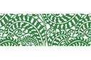 Schablonen des Blätter und Gras Design - Bordürenmotiv aus einem Farn 5