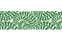 Schablonen des Blätter und Gras Design - Bordürenmotiv aus einem Farn 6