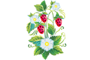 Schablonen für Gartenpflanzen zeichnen - Erdbeere 3