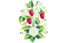 Schablonen für Gartenpflanzen zeichnen - Erdbeere 3a