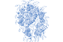 Schablonen im slawischen Stil - Große Gzhel 09
