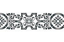 Schablonen für Bordüre im klassischen Stil - Bordüre der Klassik 157