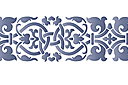 Schablonen für Bordüre im klassischen Stil - Bordüre der Klassik 159