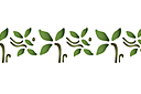Schablonen für die Bordüren mit Pflanzen - Blätter der Provence