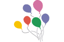 Schablonen für die Raumdekor des Kindes - Spielzeug - Luftballons