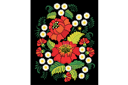 Schablonen im slawischen Stil - Ukrainischer Blumendekor 06