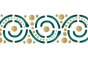 Schablonen für die Bordüren mit verschiedenen Ornamenten - Spiralen und Punkte