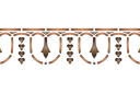 Schablonen für Bordüre im klassischen Stil - Mittelalterliche Anhänger