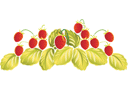 Schablonen für Gartenpflanzen zeichnen - Erdbeere von Zhostovo 1