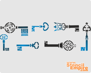 Schlüssel des Schloss - Schablone für die Dekoration