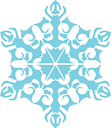 Schneeflocke VII - Schablone für die Dekoration