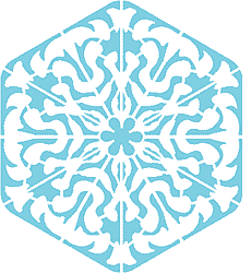 Schneeflocke XII - Schablone für die Dekoration