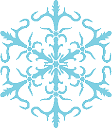 Schneeflocke XIV - Schablone für die Dekoration
