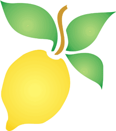 Kleine Zitrone - Schablone für die Dekoration