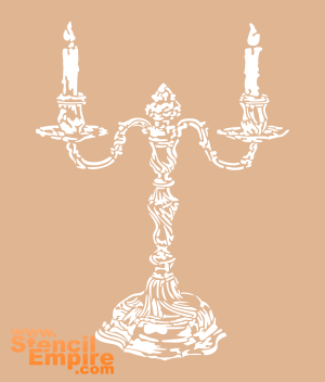 Leuchter und Kerzen - Schablone für die Dekoration