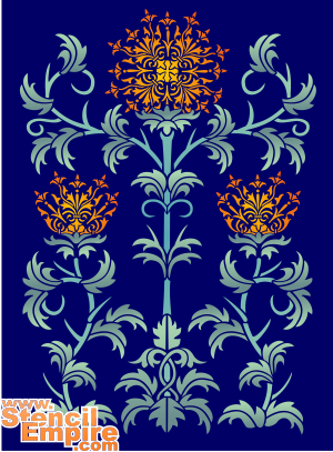 Schottische Distel (Schablonen für Blumen zeichnen)