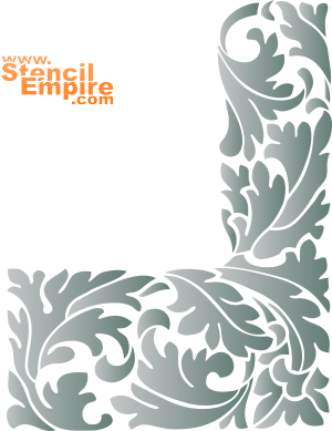 Eckmotiv Akanthus - Schablone für die Dekoration