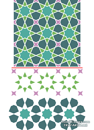 Alhambra 01b (Schablonen für die Wand)