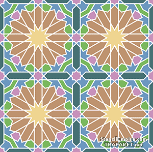 Alhambra 02a - Schablone für die Dekoration
