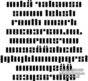 Schriftart Anark  (NORM) - Schablone für die Dekoration