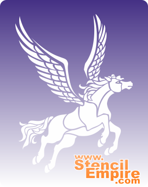 Pegasus - Schablone für die Dekoration