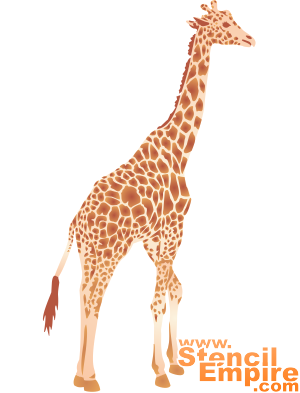 Erwachsene Giraffe - Schablone für die Dekoration