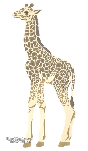 Kleine Giraffe (Tiere zeichnen Schablonen)