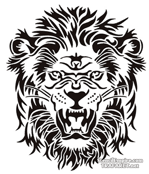 Rytande lejon - Schablone für die Dekoration