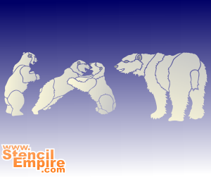 Eisbären (Tiere zeichnen Schablonen)