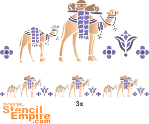 Kamelen - Schablone für die Dekoration