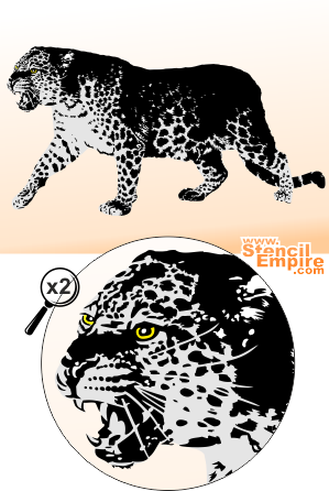 Leopard - Schablone für die Dekoration