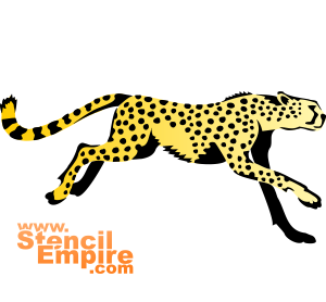 Gepard - Schablone für die Dekoration