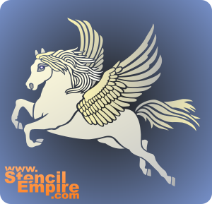 Großer Pegasus - Schablone für die Dekoration