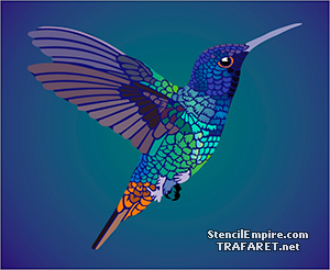 Ein Kolibri beim Flug (Tiere zeichnen Schablonen)