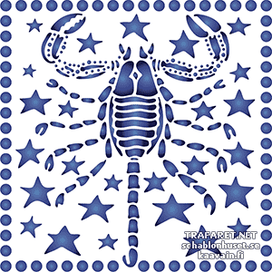 Skorpion der Jugendstil - Schablone für die Dekoration