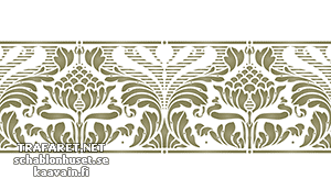 Bordürenmotiv der Jugendstil 303 - Schablone für die Dekoration