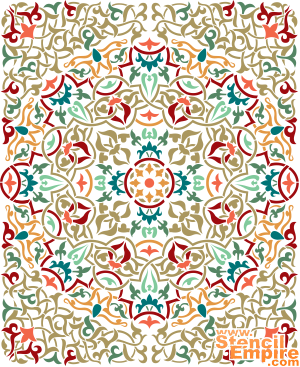 Teppich die Arabesken - Schablone für die Dekoration