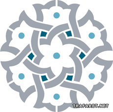 Kleines arabischen Medaillon - Schablone für die Dekoration