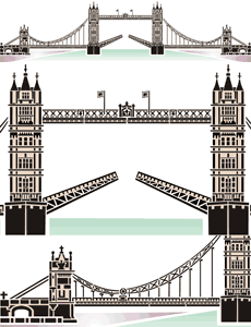 Tower Bridge - Schablone für die Dekoration