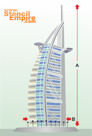 Burj al Arab (Schablonen von Gebäuden und Architektur)