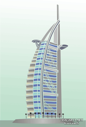 Burj al Arab (Schablonen von Gebäuden und Architektur)