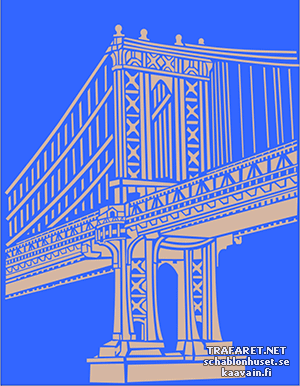 Manhattan Bridge - Schablone für die Dekoration