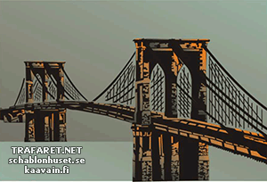 Großer Brooklyn Bridge - Schablone für die Dekoration