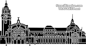 Wiesbaden Hauptbahnhof - Schablone für die Dekoration