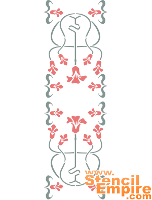 Blumenwandbild 2 - Schablone für die Dekoration
